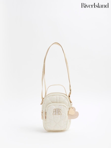 River Island Cream Girls Heart Quilt Festival Bag (F70711) | €23