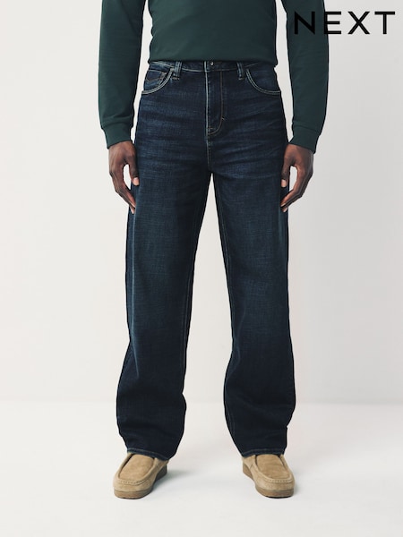 Blue Mid Indigo Relaxed Fit Motionflex Jeans (F70729) | AZN 84