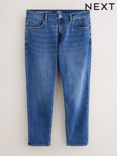 Blue Mid Regular Tapered Fit Motionflex Jeans (F70735) | €41
