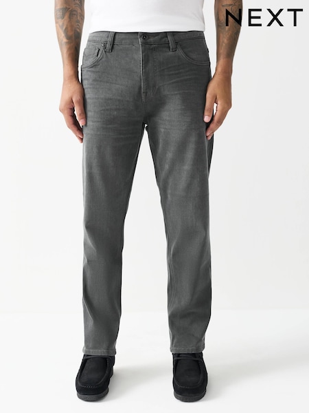 Grey Regular Tapered Fit Motionflex Jeans (F70744) | €43