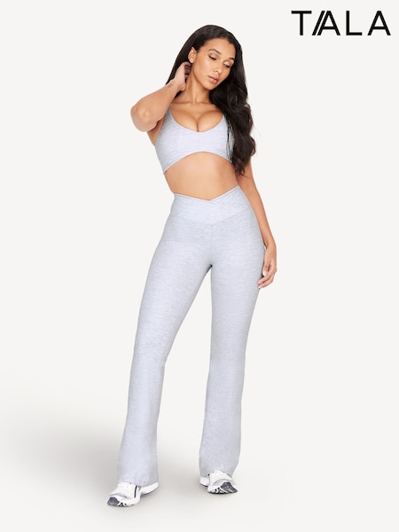 رمادي - TALA Yoga DayFlex Wrap High Waisted Flares Leggings (F70753) | ‏428 ر.س.‏
