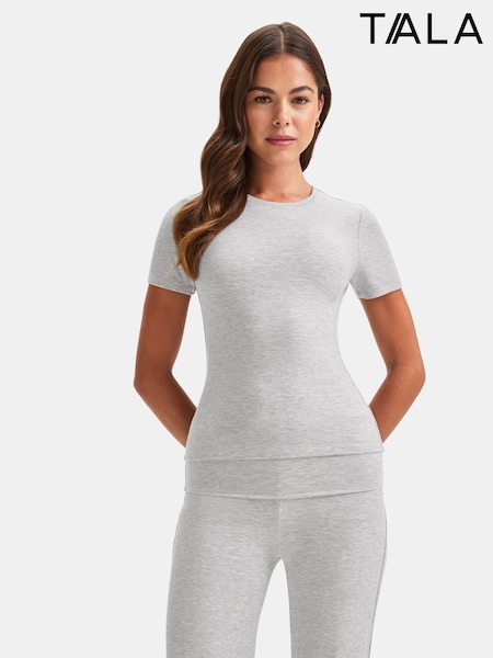 TALA Grey 365 Short Sleeve Longer Length T-Shirt (F70756) | ₪191