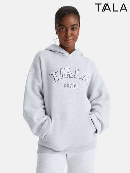 TALA Grey Light Oversized Volley Hoodie with Borg (F70765) | $139