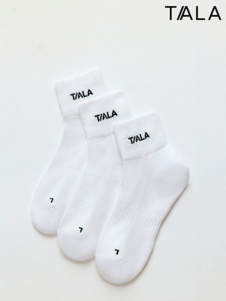 TALA White Sports Socks 3 Pack (F70769) | €28