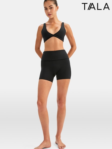 Schwarz - TALA – DayFlex – Radlerhose mit Wickeldesign (F70774) | 64 €