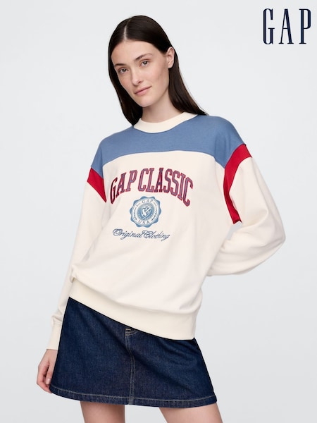 Gap Cream Vintage Soft French Terry Logo Sweatshirt (F70787) | €69