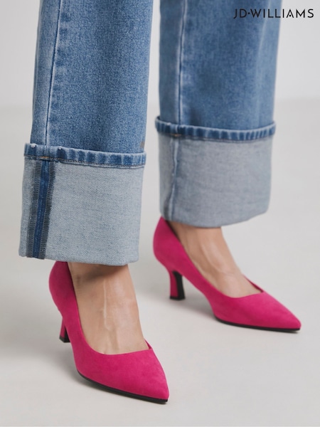 JD Williams Pointed Toe Kitten Heel Shoes (F70824) | € 46