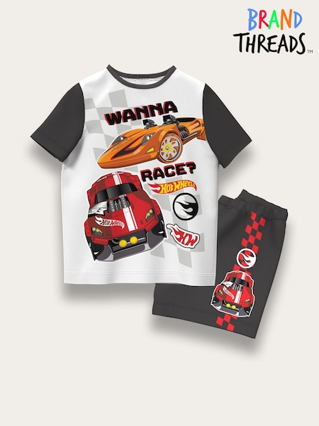 Brand Threads Black Hot Wheels Short 100% Cotton Pyjama Set (F70873) | R$ 180