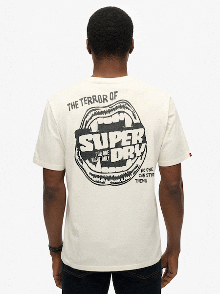Superdry White B-Movie Graphic Loose T-Shirt (F70876) | €46