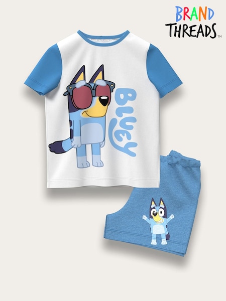 Brand Threads Blue 100% Cotton Short Top and Short Set (F70997) | R$ 195