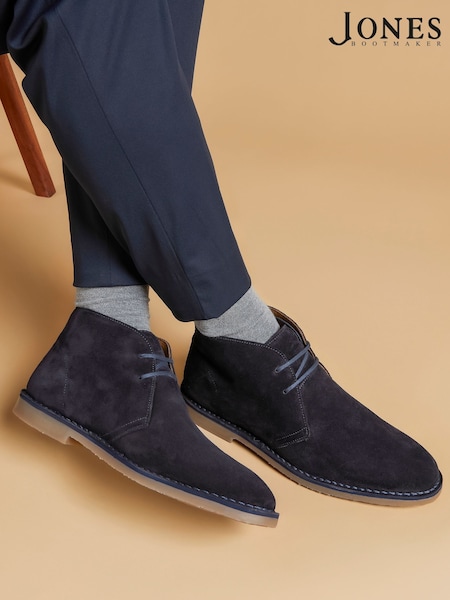 Blå - Jones Bootmaker Desert1 Leather Chukka Boots (F71105) | kr2 320