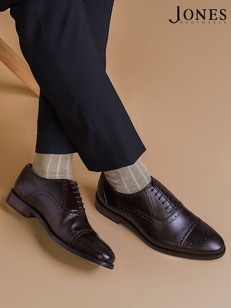 Jones Bootmaker Black Gents Leather Lace Smart Shoes (F71114) | $192