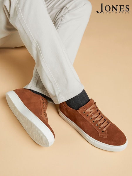Jones Bootmaker Mens Simon Leather Trainers (F71115) | AED577