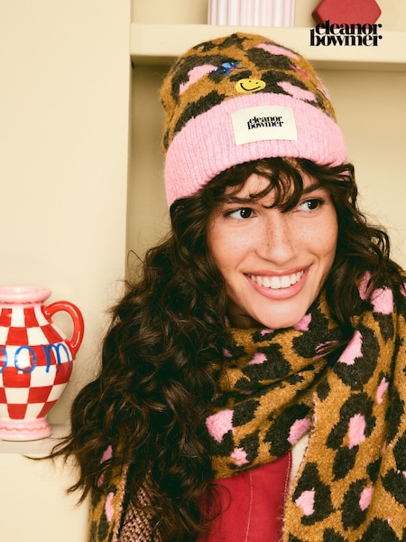 Eleanor Bowmer Leopard Print Embroidered Hat (F71137) | 25 €