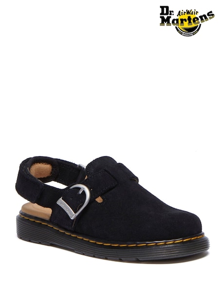 Dr. Martens Black Junior Jorgie Bronx Suede Clogs (F71177) | €92