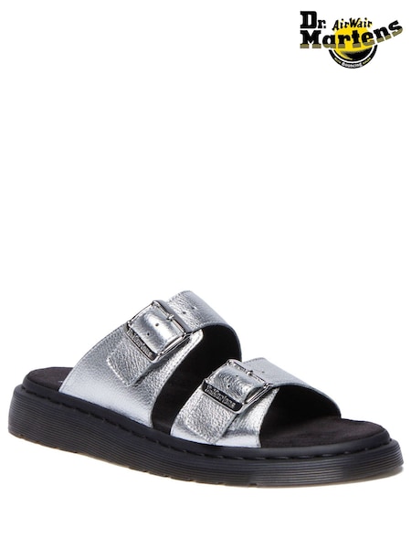 Dr. Martens Silver Josef Bronx Suede Sandals (F71179) | ₪603