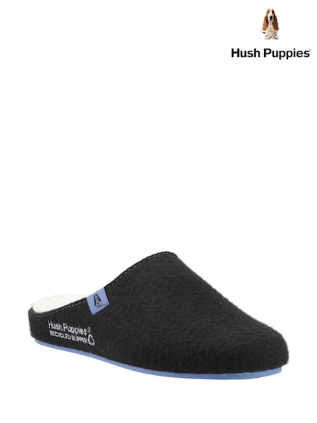 Negru - Papuci de casă Hush Puppies The Good căptușiți (F71316) | 328 LEI