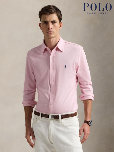 Розовый - Polo Ralph Lauren Featherweight Mesh Shirt (F71329) | €171