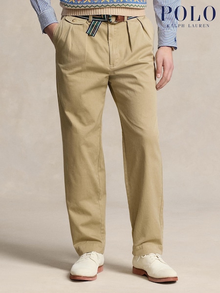 Verde - Polo Ralph Lauren Whitman Relaxed Fit Pleated Chino Trousers (F71347) | 310 €
