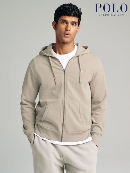 Polo Ralph Lauren Grey Loopback Fleece Full-Zip Hoodie (F71355) | €269