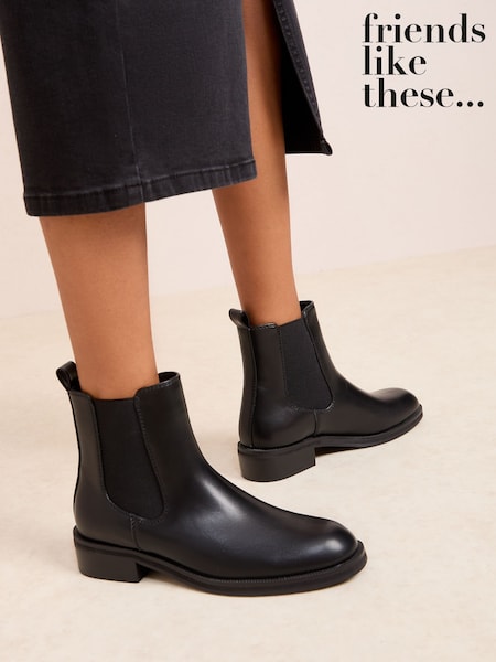 Friends Like These Black Comfort Chelsea Ankle Boots (F71365) | €46