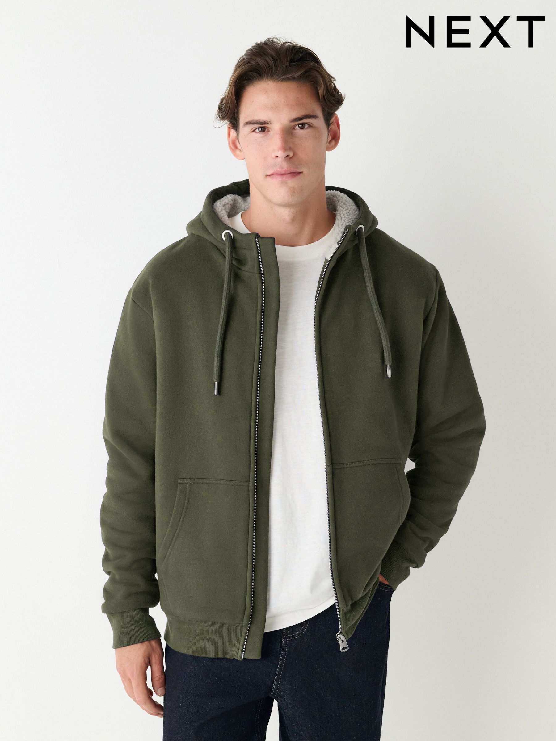 新品 ラッセルノ 2WAY ボアフリース ジャケット グリーン L 5 ベスト ボアジャケット フリース アウター ストリート ショート丈