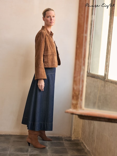 Phase Eight 100% Cotton Mavis Denim Skirt (F71502) | ‏478‏₪