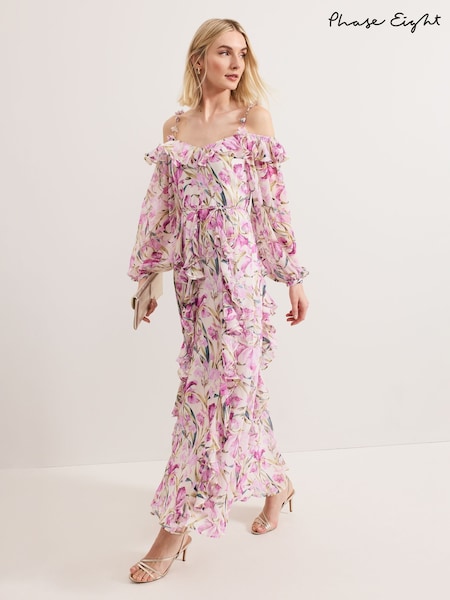 Phase Eight Pink Sarah Floral Dress (F71504) | OMR162