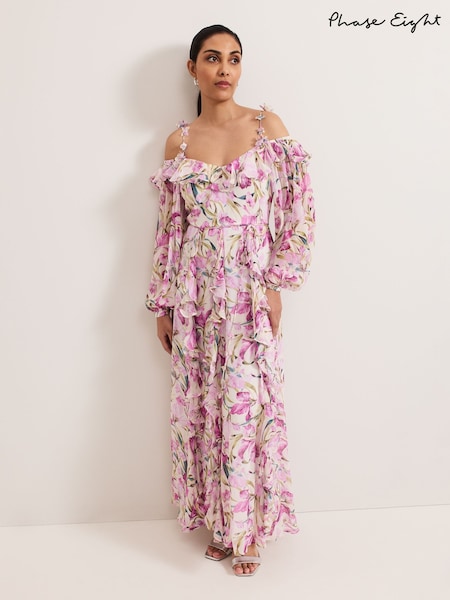 Phase Eight Light Pink Petite Sarah Floral Dress (F71510) | OMR162