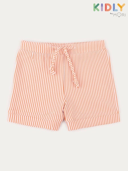 Rosa - KIDLY Pink Seersucker Swim Shorts (F71552) | R$ 140