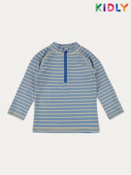 MORI Blue Recycled Zip Front Rash Vest (F71555) | €24