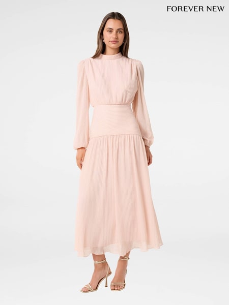 Forever New Pink Celine Shimmer Maxi Dress (F71585) | €179