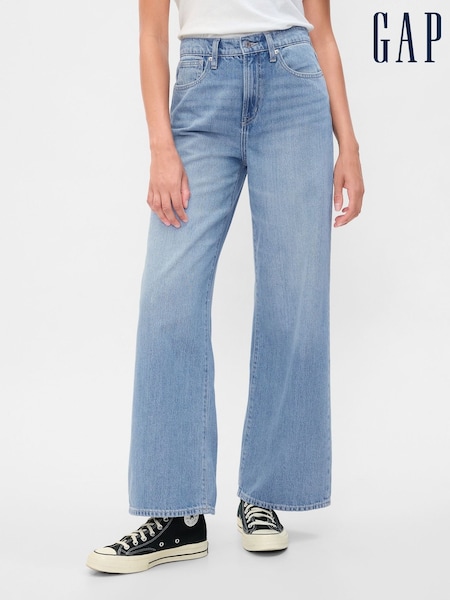 Gap Blue High Waisted Wide Leg Jeans (F71747) | €64