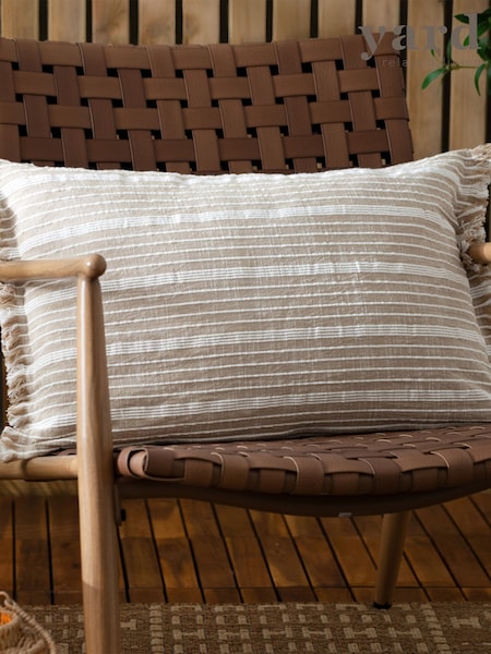 Yard Natural Tide Textured Stripe Outdoor Cushion (F71756) | 139 QAR