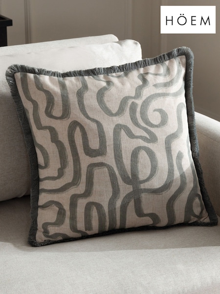 HÖEM Grey/Blue Lina Abstract Printed Cushion (F71760) | €27