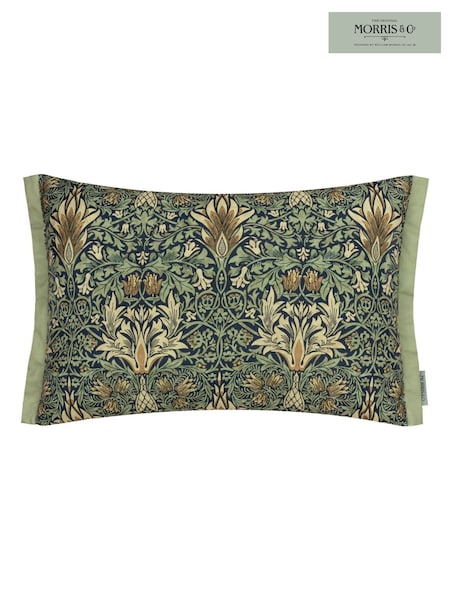 Morris & Co Indigo Snakeshead Printed Outdoor Cushion (F71807) | €27