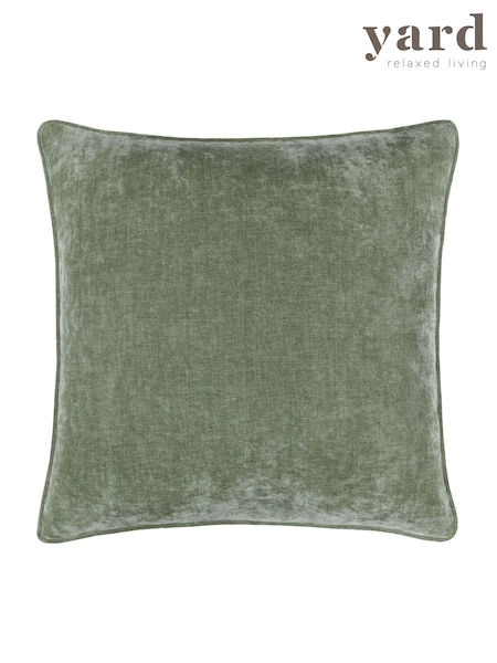 Yard Eucalpytus Heavy Chenille Velvet Reversible Piped Cushion (F71817) | 94 QAR
