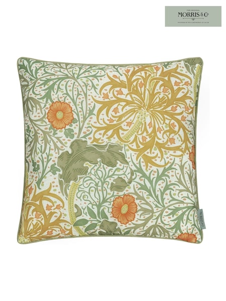 Morris & Co. Stone Strawberry Thief Piped Outdoor Cushion (F71834) | €29