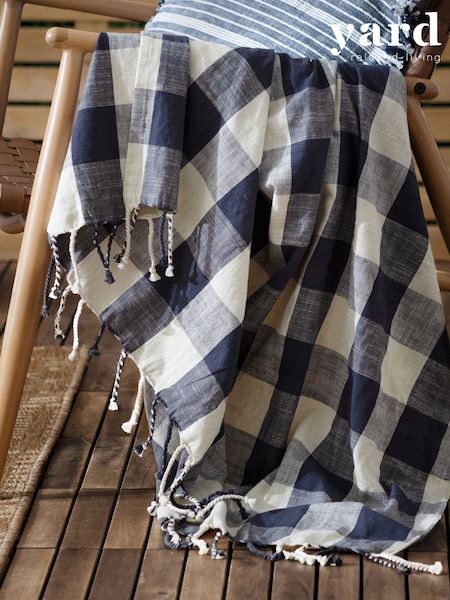 Yard Chesil Gingham Check Throw (F71840) | ‏221 د.إ.‏
