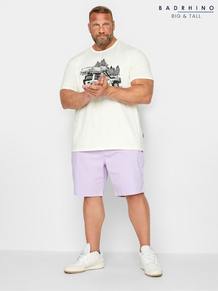 Morado - BadRhino Big & Tall Stretch Elasticated Waist Chinos Shorts (F71887) | 41 €