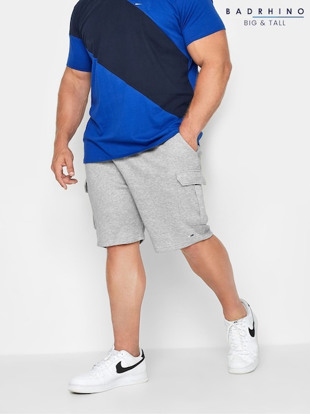 BadRhino Big & Tall Grey Essential Jersey Joggers Shorts (F71890) | €37