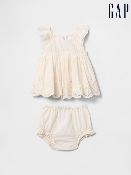 Blanco - Gap Eyelet Cotton Outfit Set (newborn-24mths) (F71897) | 35 €