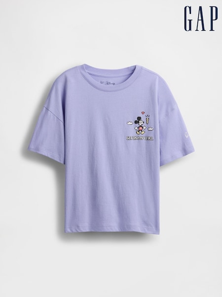 Gap Purple Mickey Mouse Disney Oversized Graphic T-Shirt (4-13yrs) (F72079) | €21