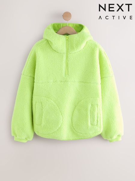 Lime Green Active Borg Hooded Jacket (F72184) | €52