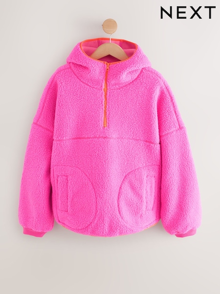 Pink Active Borg Hooded Jacket (F72200) | €52