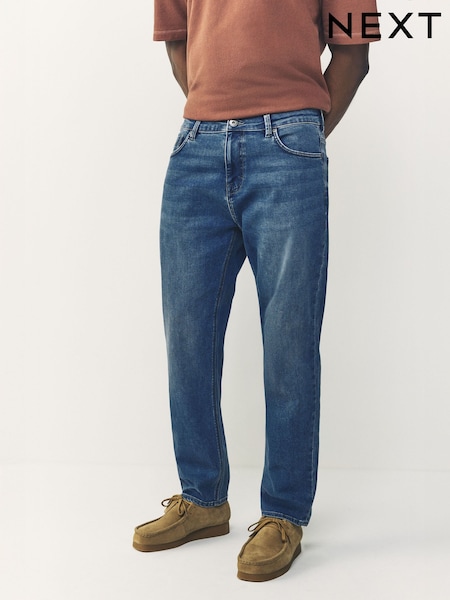 Blue Regular Tapered Fit Lightweight Motion Flex Denim Jeans (F72206) | €46