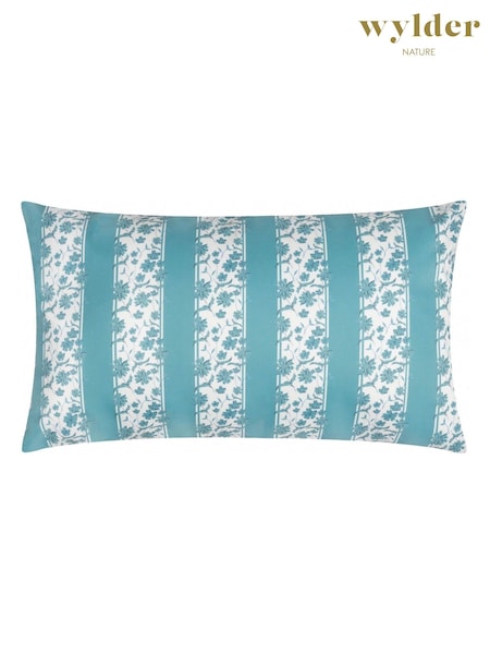 Wylder Mineral Blue Chelsea Printed Outdoor Cushion (F72230) | €20