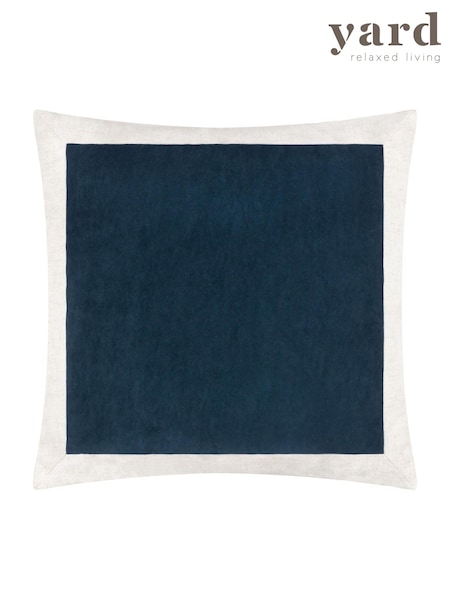 Yard Indigo Auden Matte Velvet Cushion (F72242) | 99 QAR