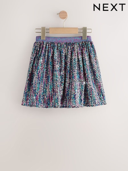 Blue Rainbow Sequin Skirt (3-16yrs) (F72300) | OMR8 - OMR11