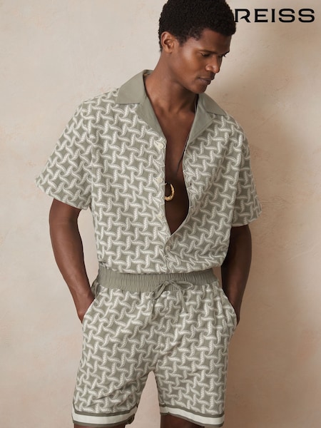 Reiss Corvo Reiss | Ché Embroidered-Motif Shirt (F72425) | €183